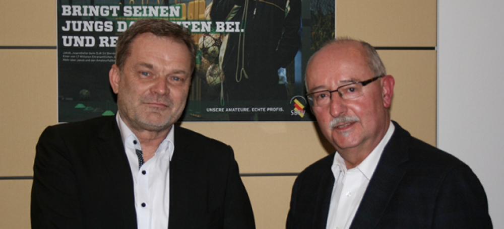 Hans-Joachim Meier und SBFV-Präsident Thomas Schmidt (re.)