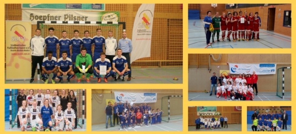 Fotocollage: SBFV-Futsalmeister der Junioren und -innen 2016/2017 (Bildquelle: Felix Gärtner).