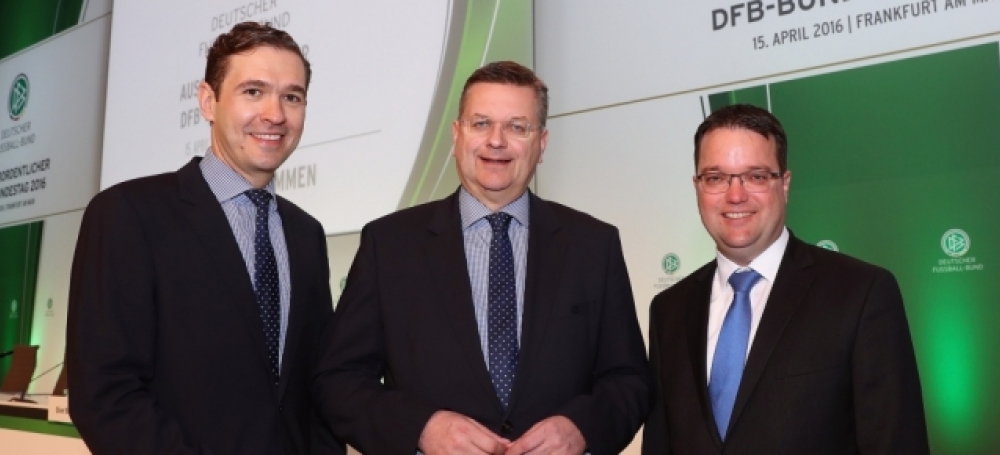 Dr. Friedrich Curtius, Reinhard Grindel und Dr. Stephan Osnabrügge
