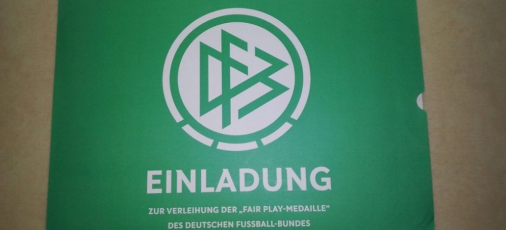 Sébastien Rosenblatt bei der Verleihung der Fair-Play-Medaille des DFB in Kaiserslautern